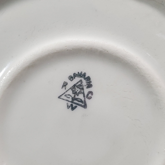 Vtg RWC Bavaria Germany porcelain transferware childs plate bowl images of play - Picture 4 of 15